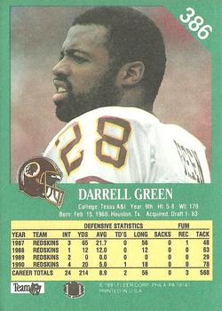 1991 Fleer #386 Darrell Green Back