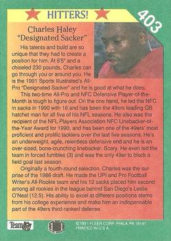 1991 Fleer #403 Charles Haley Back
