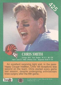 1991 Fleer #425 Chris Smith Back