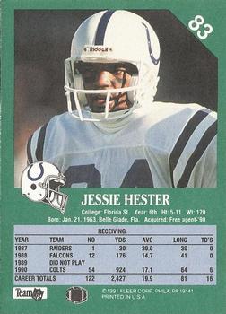 1991 Fleer #83 Jessie Hester Back