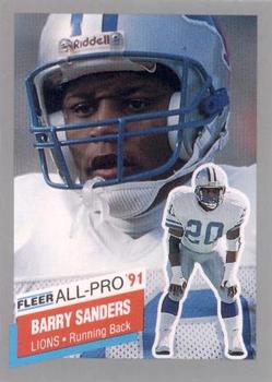 1991 Fleer - All-Pro '91 #9 Barry Sanders Front