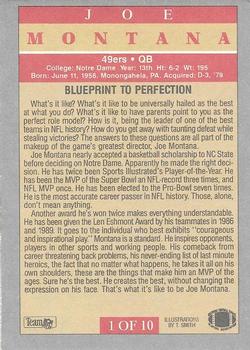 1991 Fleer - Pro-Visions #1 Joe Montana Back