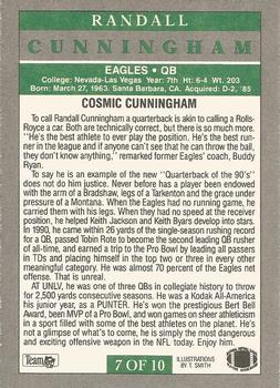 1991 Fleer - Pro-Visions #7 Randall Cunningham Back