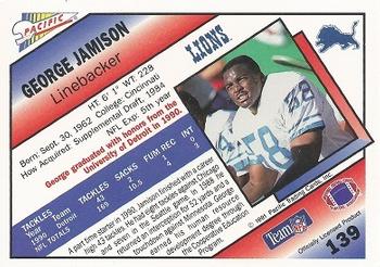 1991 Pacific #139 George Jamison Back