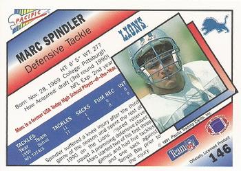 1991 Pacific #146 Marc Spindler Back