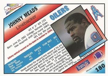  1990 Score Football #492 Johnny Meads Houston Oilers Official  NFL Trading Card (from Factory Set Break) : Collectibles & Fine Art