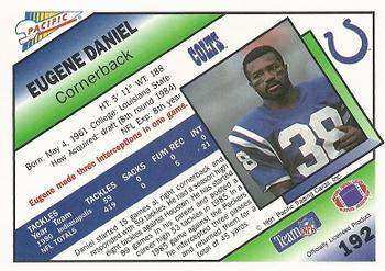 1991 Pacific #192 Eugene Daniel Back