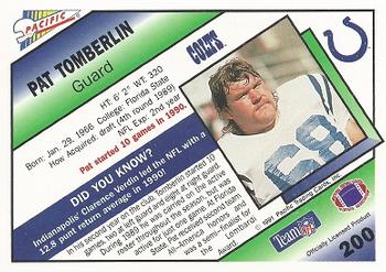 1991 Pacific #200 Pat Tomberlin Back