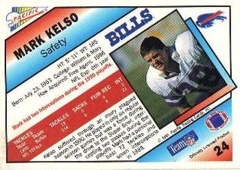 1991 Pacific #24 Mark Kelso Back