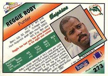 1991 Pacific #273 Reggie Roby Back
