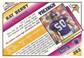 1991 Pacific #283 Ray Berry Back