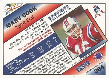 1991 Pacific #304 Marv Cook Back