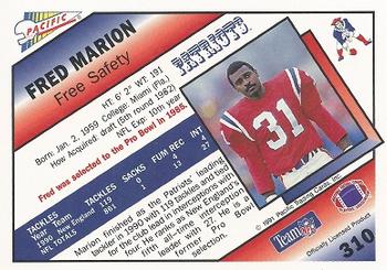 1991 Pacific #310 Fred Marion Back