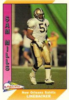 1991 Pacific #334 Sam Mills Front