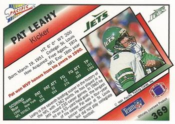 1991 Pacific #369 Pat Leahy Back