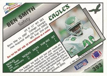 1991 Pacific #393 Ben Smith Back
