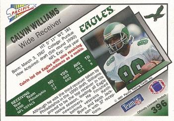 1991 Pacific #396 Calvin Williams Back