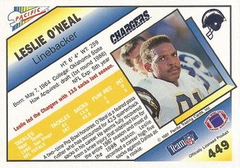 1991 Pacific #449 Leslie O'Neal Back