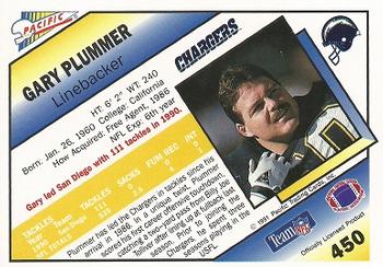 1991 Pacific #450 Gary Plummer Back