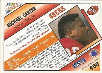 1991 Pacific #456 Michael Carter Back