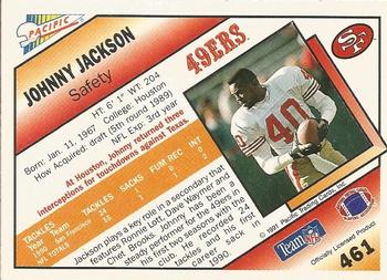 1991 Pacific #461 Johnnie Jackson Back