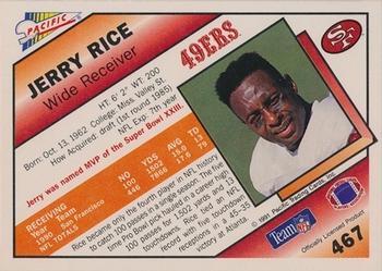 1991 Pacific #467 Jerry Rice Back