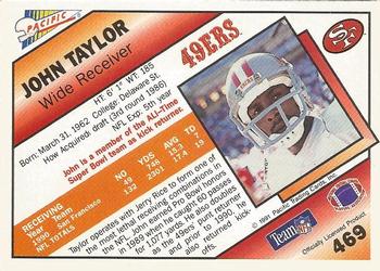 1991 Pacific #469 John Taylor Back