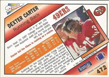 1991 Pacific #472 Dexter Carter Back