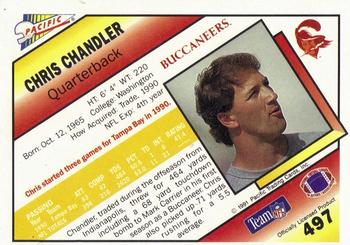 1991 Pacific #497 Chris Chandler Back