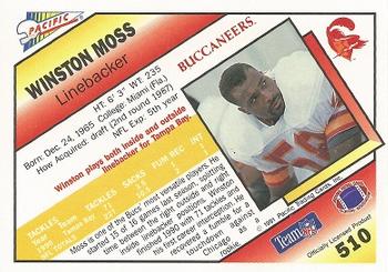 1991 Pacific #510 Winston Moss Back