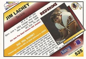 1991 Pacific #525 Jim Lachey Back
