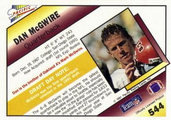 1991 Dominos Dan McGwire (Brother of Mark McGwire)-DSRP: $2 to