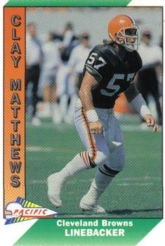 1991 Pacific #82 Clay Matthews Front
