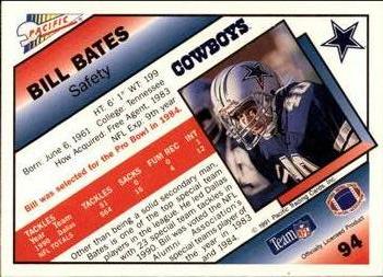 1991 Pacific #94 Bill Bates Back