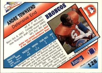 1991 Pacific #128 Andre Townsend Back