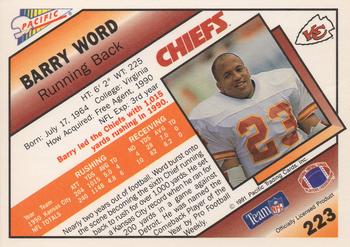1991 Pacific #223 Barry Word Back