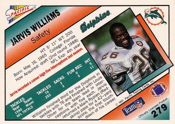 1991 Pacific #279 Jarvis Williams Back