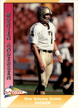 1991 Pacific #321 Morten Andersen Front