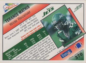 1991 Pacific #370 Terance Mathis Back