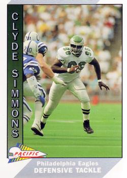 1991 Pacific #392 Clyde Simmons Front