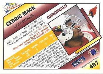 1991 Pacific #407 Cedric Mack Back