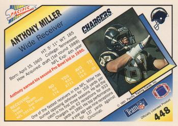 1991 Pacific #448 Anthony Miller Back