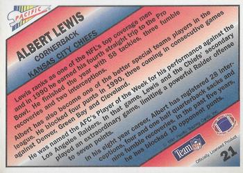 1991 Pacific - Pacific Picks the Pros Silver #21 Albert Lewis Back