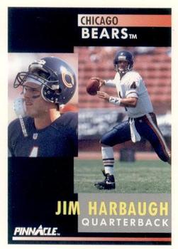 1991 Pinnacle #101 Jim Harbaugh Front