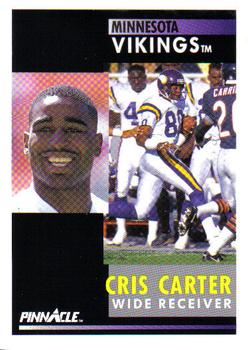 1991 Pinnacle #125 Cris Carter Front