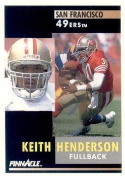 1991 Pinnacle #148 Keith Henderson Front