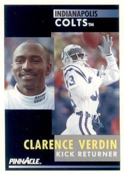 1991 Pinnacle #194 Clarence Verdin Front