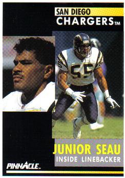 1991 Pinnacle #195 Junior Seau Front