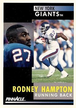 1991 Pinnacle #23 Rodney Hampton Front