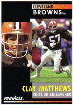 1991 Pinnacle #251 Clay Matthews Front